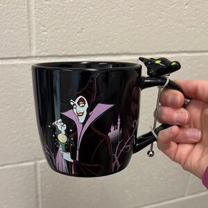 Black Maleficent Mug with Dragon Stirrer